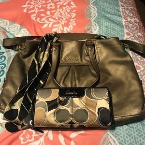 Coach Purse with Beautiful Coach Wallet